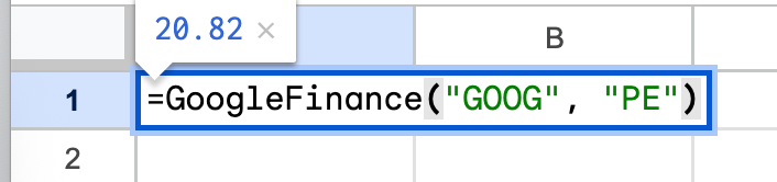 Google Finance Screenshot
