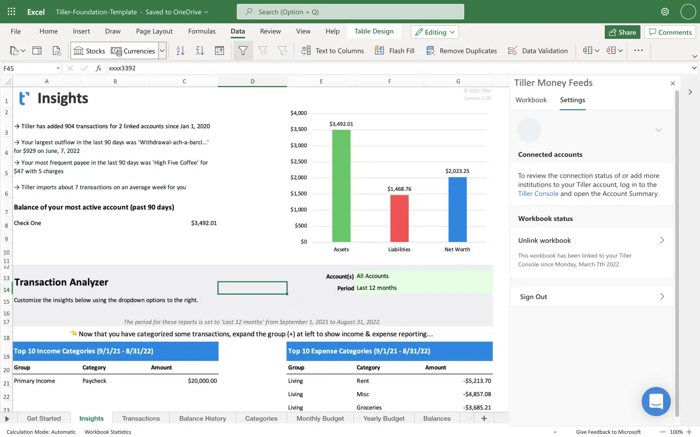 insights sheet
