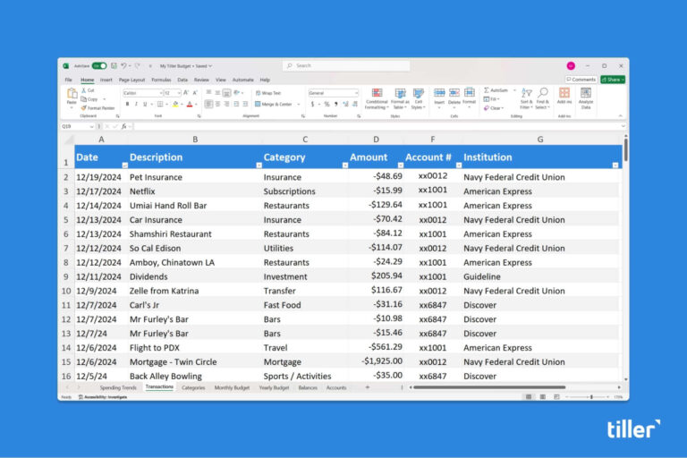 How To Automatically Download Bank Transactions To Excel - Tiller