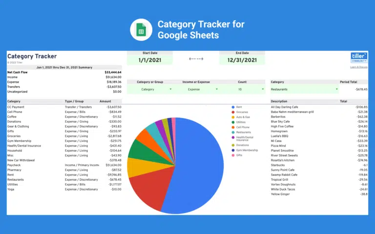 Category Tracker for Google Sheets
