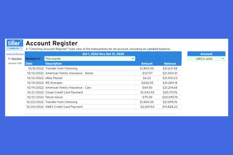 account register template for microsoft excel