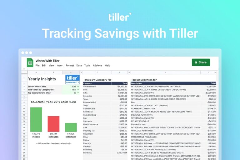 Tracking Savings With Tiller