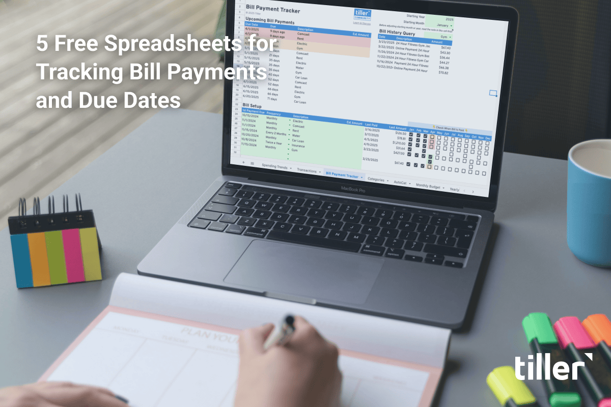 5 free spreadsheets bill