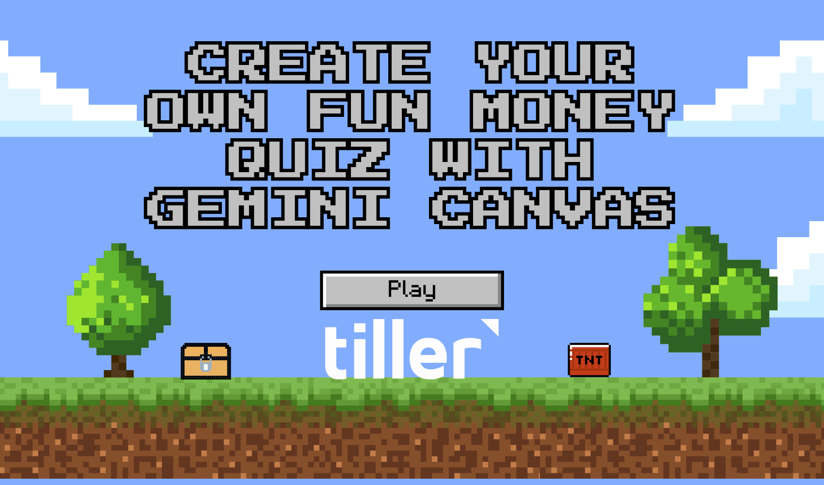 Game show background to create your own fun money quiz with Gemini Canvas