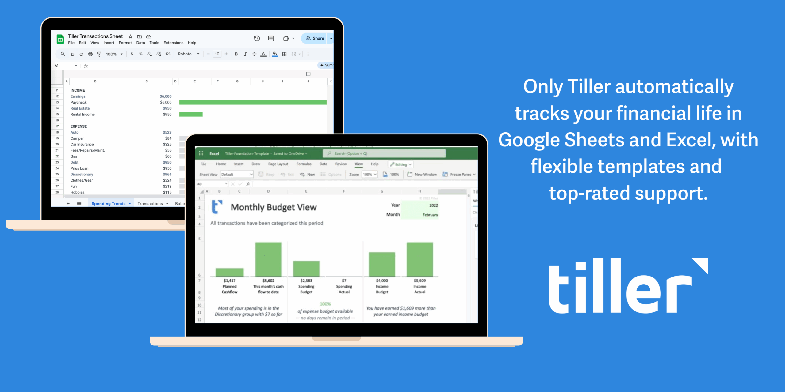 Microsoft Excel or Google Sheets in Tiller scaled