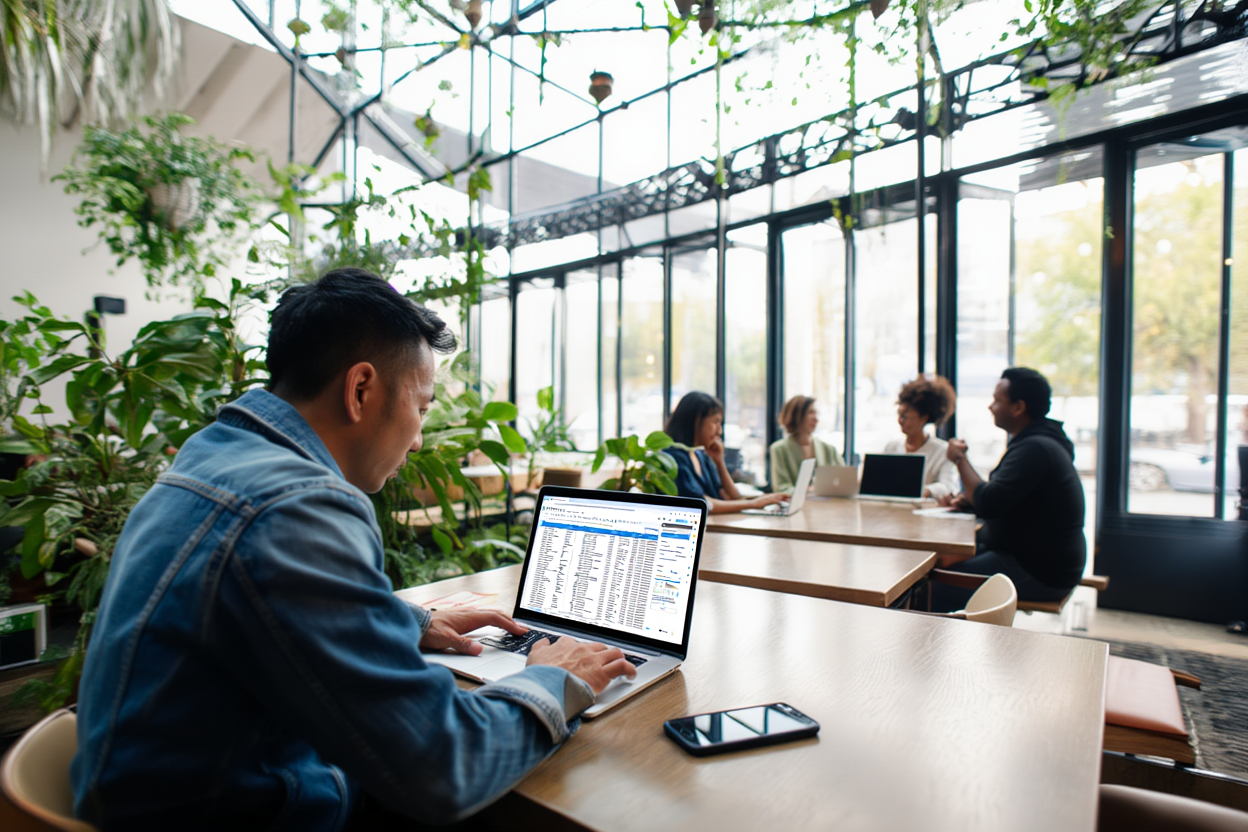 Co working Tiller Screen v2 Automatic bank transaction import workflow from bank account to Google Sheets