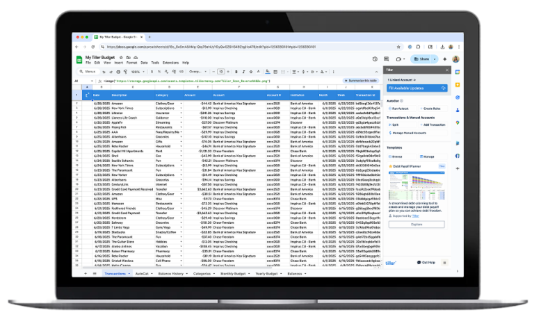 Export Bank Transactions To A Spreadsheet | Step-by-Step Guides | Tiller