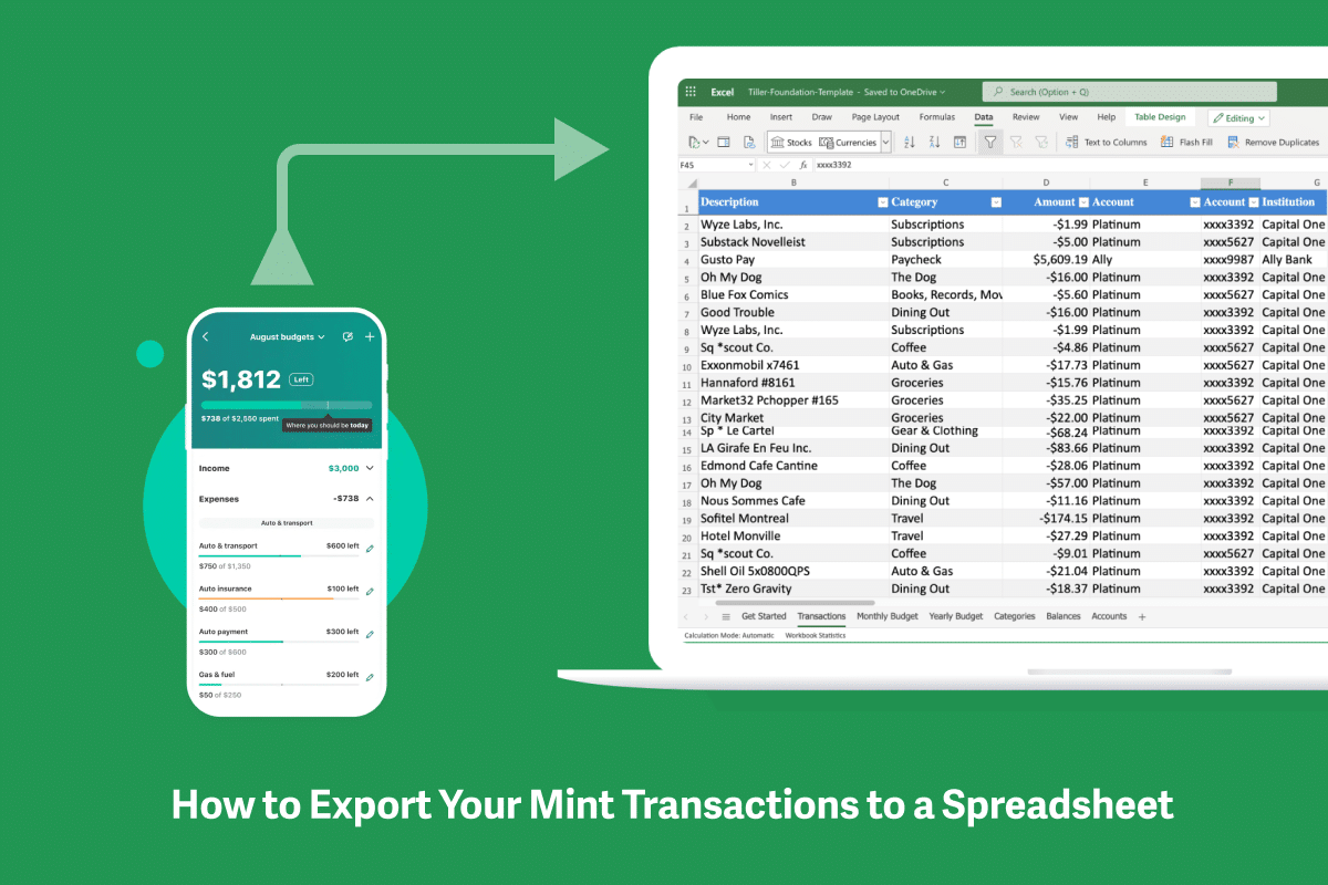 How to Easily Export Mint Transactions to a Spreadsheet How to Easily Export Mint Transactions to a Spreadsheet