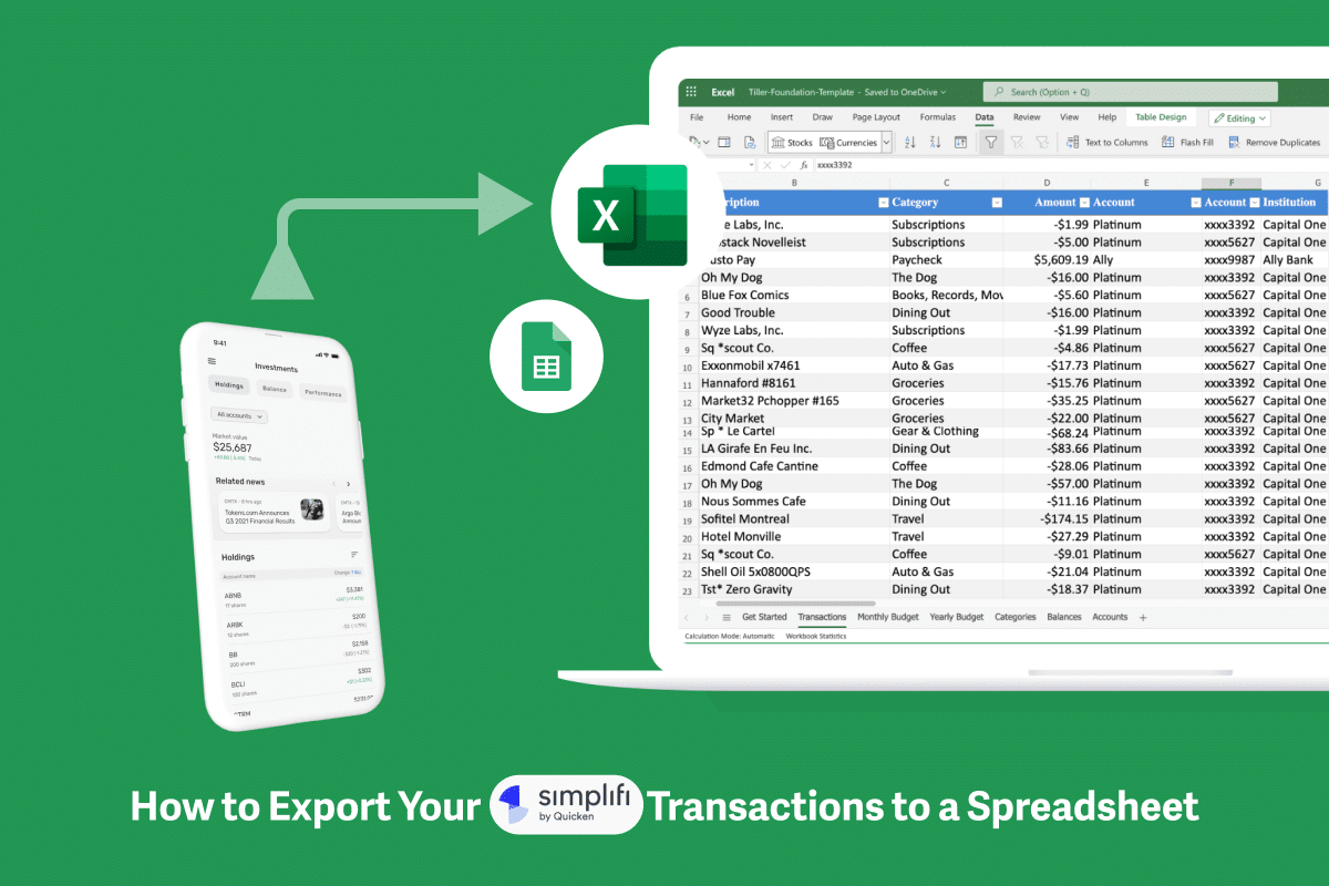 How to Export Simplifi Transactions to a Spreadsheet How to Export Simplifi Transactions to a Spreadsheet