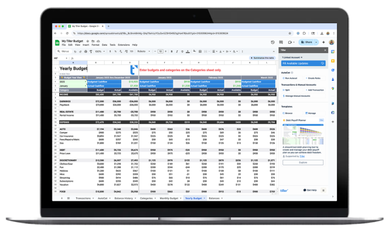 Spreadsheet Financial Systems | Automated Money Management | Tiller