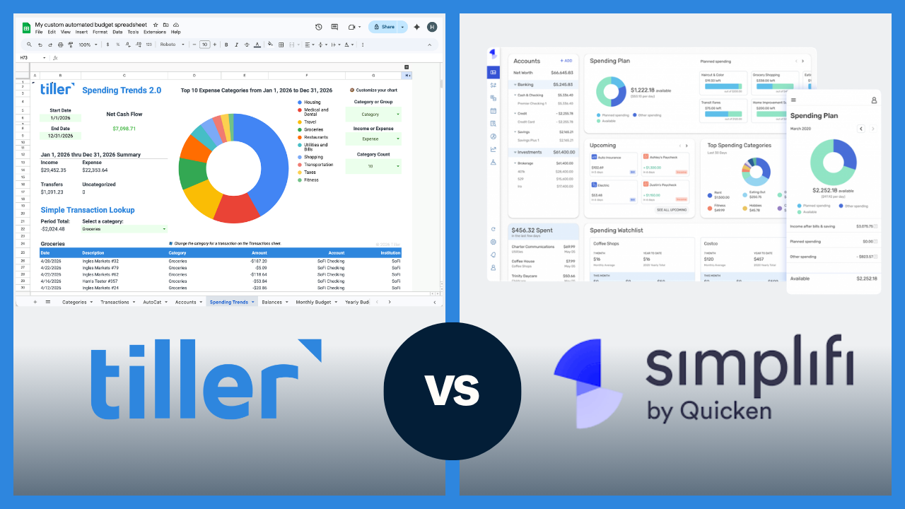 Tiller Vs Quicken Simplifi Tiller Vs Quicken Simplifi