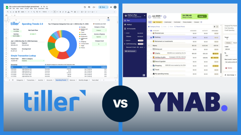 Tiller Vs YNAB Tiller Vs YNAB