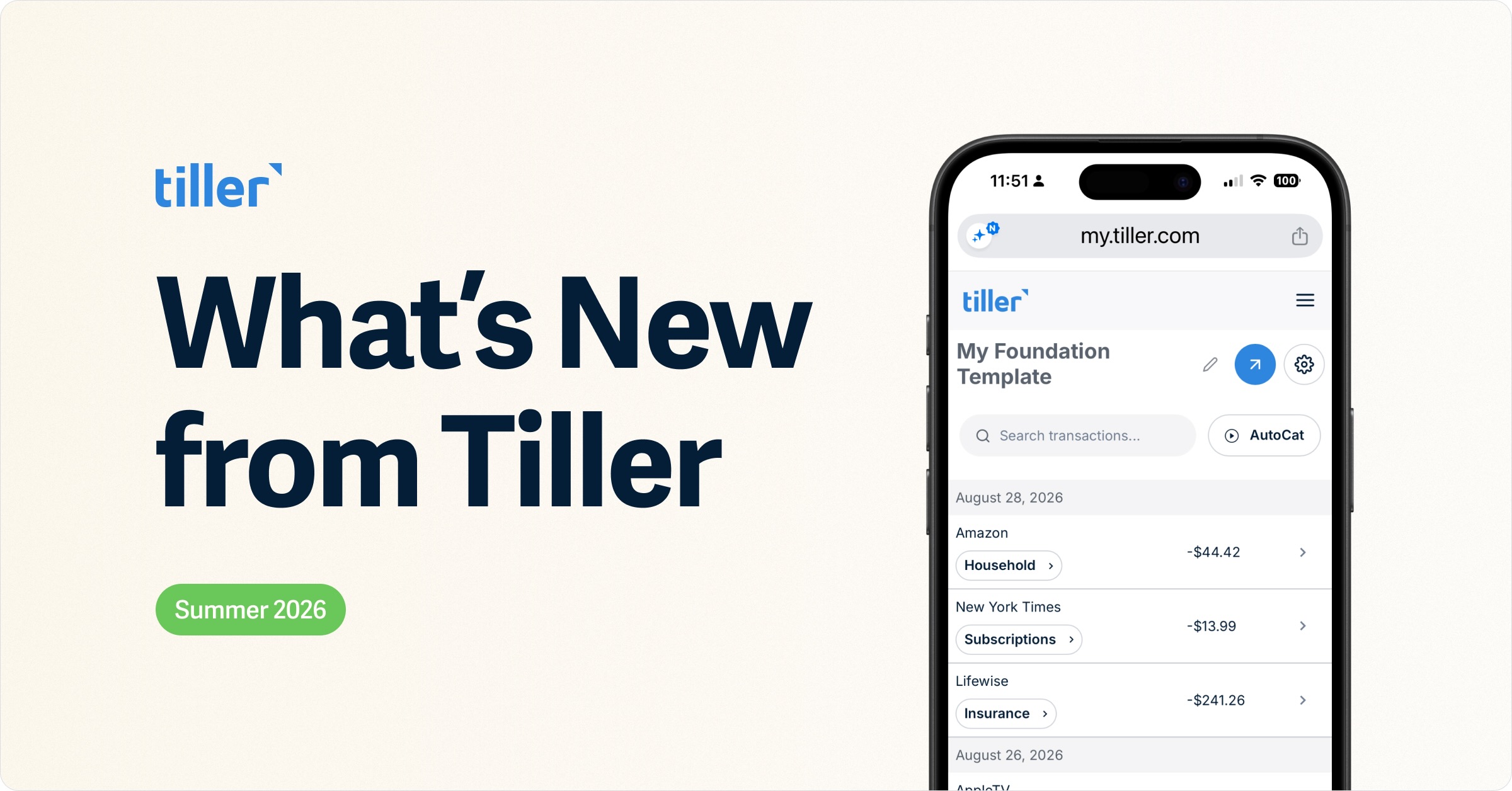 Tiller Summer 2026 Update bld32 Tiller Summer 2026 Update bld32