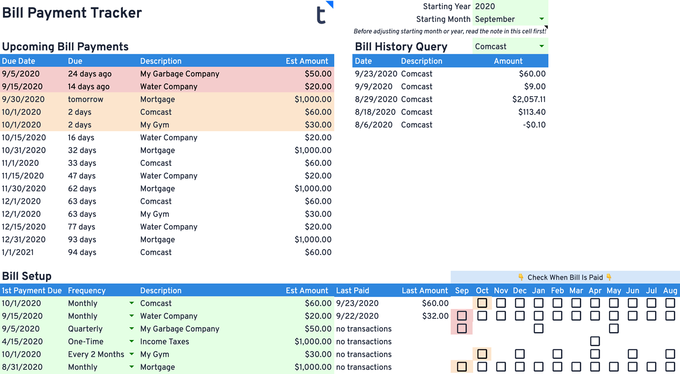 bill payment tracker bill payment tracker